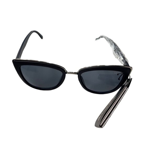 Quay Australia NWT Black Silver Accent My Girl Cat Eye Sunglasses & Case - Picture 7 of 7